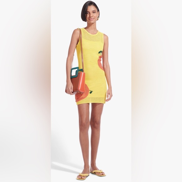 STAUD Handbags - Mini SHIRLEY LEATHER BAG | TAN COASTAL BLOOD ORANGE